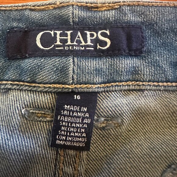 Chaps Womens Denim Wide-Leg Crop Jeans Size 16 - Picture 3 of 8